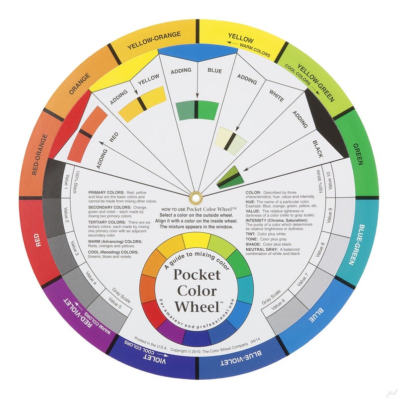 ASW Color Wheel Pocket Guide with Gray Scale Value Finder â€“ for both the amateur and professional artists - Image 2